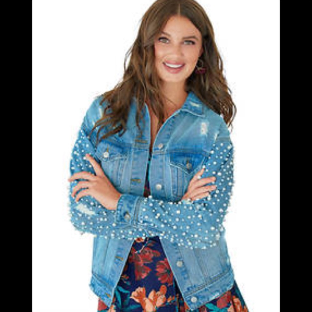 Destroyed denim jean coat